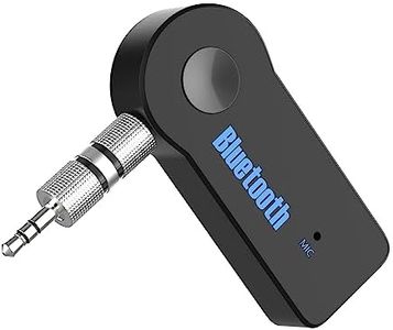 Sounce Bluetooth Receiver/Hands-Free Car Kit, Portable 3.5mm Bluetooth Aux Adapter Wireless Music Streaming for Home, Car Audio System, Headphone, Speaker (Bluetooth 4.2, A2DP, 40 FT Range)