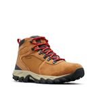 Columbia Men's Newton Ridge Plus II Suede Waterproof, 2024 Elk/Mountain Red, 8.5