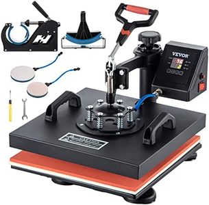 VEVOR Heat Press, 15 x 15 inch Heat Press Machine, 5 in 1 Digital Multifunctional Sublimation Transfer T-shirts Hats Mugs Caps Plates