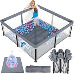 TOREVSIOR Foldable Baby Playpen wit
