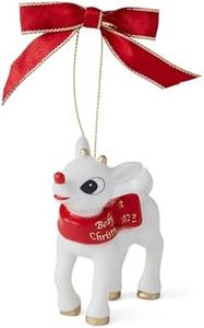 Spode Adorno de árbol de Navidad Rudolph el reno de nariz roja | Adorno de primera Navidad del bebé 2023 | Adorno de vacaciones | Decoración de Navidad para árbol de Navidad – 3 pulgadas