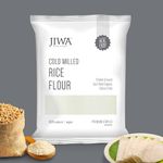 JIWA healthy by nature Cold Pressed Organic Rice Flour | Soft Fluffy Rotis | 100% Natural, Chakki Ground & Gluten Free | Chawal Ka Atta | Make Tasty Idlis And Dumplings | 1 Kg