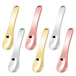 WLLHYF 6pcs Mini Metal Makeup Spatula Skin Care Cosmetic Spoon Reusable Applicator, Beauty Scoop for Facial Cosmetic for Face Mask Cream Lotions Moisturizers