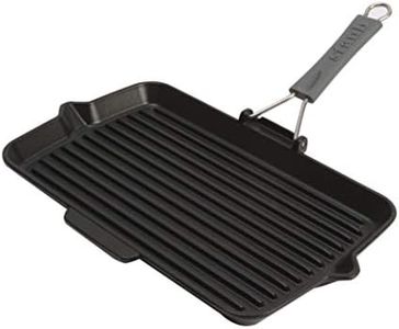 STAUB 40509-343-0 Cast Iron Rectangular Grill Pan, Black, 34 cm