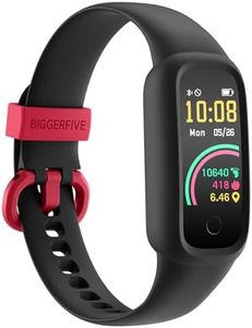 BIGGERFIVE Vigor 2 L Kids Fitness Tracker Watch for Boys Girls Ages 5-15, Activity Tracker, Heart Rate Sleep Monitor, IP68 Waterproof, Pedometer, Calorie Step Counter Watch, Black