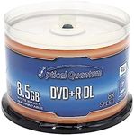 Optical Quantum 8X 8.5GB DVD+R DL White Inkjet Printable Double Layer Recordable Blank Media, 50-Disc Spindle OQDPRDL08WIP-H