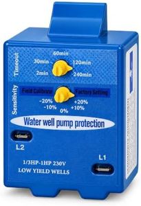 230V Water Well Pump Protector, 1/3–1 HP, Low-Yield Well Protection, Fits 230V 3-Wire Control Boxes