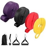 Anbte Resistance Bands, 4 Packs Pull Up Assist Bands Set Natural Latex Resistance Pull Up Bands Powerlifting Exercise Workout Stretch Bands for Muscle Toning Yoga Stretch Mobility Strength Training