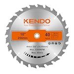 KENDO 1-Pack 10 Inch 40T Carbide-Ti
