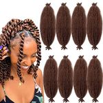 8 Packs Marley Twist Braiding Hair 24In Pre-Separated Springy Afro Twist Hair for Bomb Twists Soft Synthetic Crochet Hair Extensions, Pre Separated Kinky Twist Braiding Marley Hair (30#)