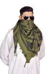 Commando Cotton Afghani Tactical Shemagh Scarf, 100% Cotton, Skin Friendly, Army Green for men women