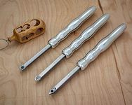 Simple Woodturning Tools Simple Start Carbide Lathe Tool Set of 3 Mini Tools with 8" Solid Aluminum Handle, USA Made, Stainless Steel, Set of 3