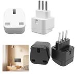 2Pcs 3 Pin Uk to Italy Travel Adapter, Power Converter for Uk to Italy, Chile, Ethiopia