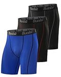 Runhit Men's Compression Shorts(3 Pack), Compression Spandex Yoga Shorts Underwear