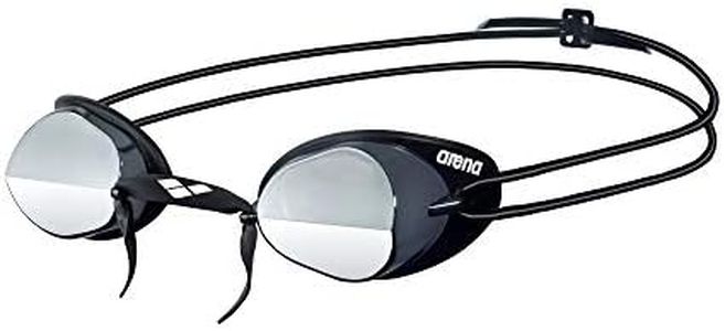 arena Swedix Swedix Swim Goggles for Men and Women, Silver-Smoke-Black, Mirror Lens