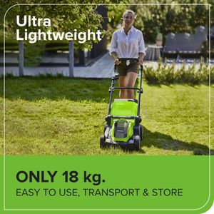 Greenworks 40V Cordless Lawnmower – 41cm Cutting Width