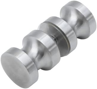 CKB Double Side Shower Door Knob, Glass Door Pull with Brushed Nickel, Solid sus304 Stainless Steel Shower Door Handle Compatible with 5/16" to 1/2" Glass Door.