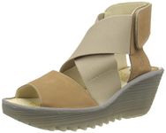 Fly London Women's YUBA385FLY Sandal, Sand, 6 UK