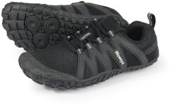 Weweya Barefoot Trail Running Shoes Men Minimalist Hiking Trekking Mountain Climbing Camping Sneakers Size 13 Black