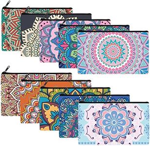 Reginary 20 Pieces Cosmetic Bag for Women, Roomy Makeup Bags with Zipper Toiletry Bag Pouch Travel Packing Accessory Organizer Gifts, 7 x 4.3 Inches, as shown in pictures, Mandala