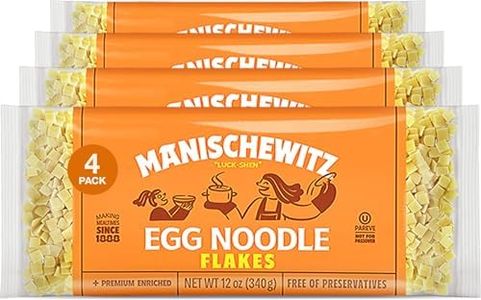 Manischewitz Egg Flakes Premium Enriched Egg Noodles 12oz (Pack of 4) Square Shaped Farfel