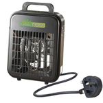 Bio Green 2kw Electric Tropic Greenhouse Heater - Garden Anti Frost Plant Warmer - Workshop Garage Shed Conservatory Space Heater