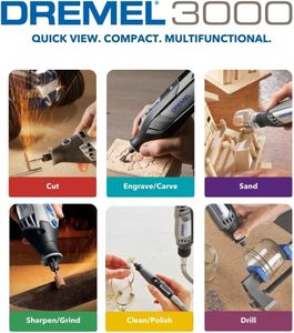 Dremel 3000 Rotary Tool Kit – Variable Speed Multi-Use Tool Set