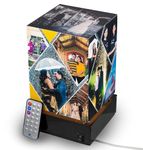 ZOCI VOCI Acrylic- Yaadein- Speaker + Rotation + Led Light + Photos- Perfect Anniversary Gift, 10X10X10 Cm, Multicolor