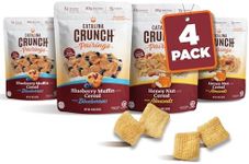 Catalina Crunch Pairings Blueberry Muffin & Honey Nut Cereal, Vegan Snacks, Low Sugar 1g, Gluten & Grain Free, Low Carb, High Protein 10g & Fiber 7g, Keto Friendly Breakfast, 9 oz (Pack of 4)