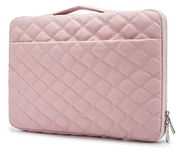 Kinmac Pink Embroidery 360° Protective Laptop Sleeve with Handle Computer Case Bag for Surface Pro,MacBook Pro 13",MacBook 12",New MacBook Air 13" Retina,iPad pro 12.9 and 12.5 inch-13.3 inch Laptop