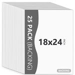 Somime 25 Pack Backing Boards Only - 18x24 Uncut White Mats Matboards, Acid Free & White Core Backerboards, Ideal for Photos/Pictures/Prints/Frames/Arts