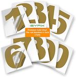 Gold Vinyl Numbers Stickers - 4 Inc