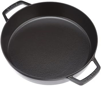 STAUB Bratpfanne, Schmorpfanne mit 2 Griffen, 26 cm, hoher Rand, Gusseisen, mit mattschwarzer Emaillierung im Inneren der Pfanne, für alle Herdarten, Induktion und Backofen, Schwarz