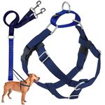 2 Hounds Design PK LG NAV Freedom No-Pull Dog Harness with Leash, (1" Wide), Navy, Large