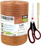 QueenBird Copper Mesh - 5" X 30 Feet - Blocker for Hole - DIY Hole Filler, Copper Fill Fabric, Distilling, Pure 100% Copper Roll, with Packing Tool and Scissors