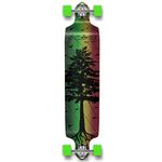 Yocaher Longboard Skateboard Complete Drop Down Cruiser 41.25" x 10" w/BLACKWIDOW Premium Black Grip Tape, Heavy Duty Aluminum Alloy Truck, 71mm Longboard Wheels - Pines Rasta