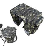 PROBEROS® 20L Bike Rear Rack Bag Pannier, Oxford Cloth Bicycle Cargo Bag with Multi Pockets, Reflective Strips & Water-Resistant Outdoor Cycling Bag for Commute & Touring