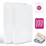 HALMAI Nail Dust Collector Replacement Filter 2 Pack, Reusable Dust Filter Compatible with HALMAI Nail Dust Collector Vacuum Machine, Nail Vacuum Dust Extractor Accessories (White)