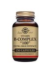 Solgar Vitamin B-Complex "100" Extra High Potency Vegetable Capsules - Pack of 250 - Key Vitamin B Combination - For Increased Energy and Mental Performance - Vegan and Gluten Free