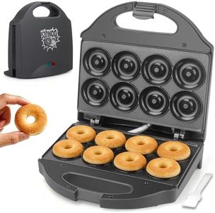AshGlen 2” Mini Donut Maker Machine, 8 Donut Holes Ceramic Coating Donut Pan for Baking Doughnuts, Doughnut Maker for Mini Donuts, Maquina De Mini Donas, Graphite