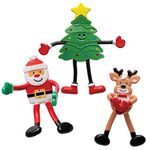 Baker Ross Christmas Bendies – Pack of 5, Christmas Party Bag Fillers for Kids (AX329)