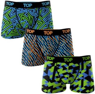 TOP - Boys' Cotton Blend Boxer Brief - Pack of 3 - US 6 - Neon Green - Moisture-Wicking & Ultra-Comfort Fit