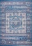 LaDole Rugs Traditional Diamond Pattern Area Rug - Indoor Soft Carpet for Living Room, Bedroom, Dining Room, Kitchen, and Office - Blue, 5x8 (5'3" x 7'6", 160cm x 230cm)