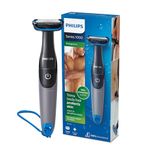 Philips Showerproof Body & Balls Trimmer for Men Private Parts | Bi-directional Trimming| Skin Safe Intimate Grooming | Skin Protection System | 2yrs Warranty | India's #1 Men's Trimmer* | BG1025