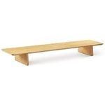 Navaris Dual Monitor Stand Riser - Real Wood Double Width Desk Shelf for Holding 2 Computer Screens - 109cm x 23cm x 12cm (42.9" x 9.1" x 4.7") - Bamboo