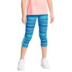 C9 Champion Girls' Performance Capri Leggings, Speed Stripe - Blue, XL