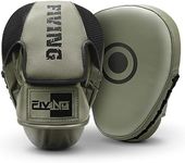 Boxing Pads for Men, Women, & Kids, Leather Focus Mitts for Martial Arts, Boxing Training, Curved Punch Mitts for Karate, Kickboxing,Muay Thai, Taekwondo Olive Green