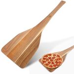 Loftern Wooden Pizza Turning Peel - Long Handle, Lightweight Pizza Turner Peel for Making Homemade Pizza, Pizza Oven Accessories, Wooden Pizza Paddle for Outdoor Pizza Oven