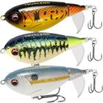 TRUSCEND Topwater Fishing Lures, Surface Bass Pike Floating Fishing Lure, Fishing Gifts for Men, Plopper Bait with Floating Swivel Tail, Trout Perch Swimming Lure Crankbait Freshwater and Saltwater…