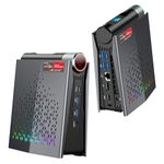 ACEMAGICIAN Mini Gaming PC AMD Ryzen 7 5700U(up to 4.30Ghz), 32GB DDR4(Dual Channel) 512GB NVMe SSD Mini Computers, 4K-Triple-Screen/WiFi6/BT5.2/RGB Lights/3 Modes Mini Desktop Pc for Gamer